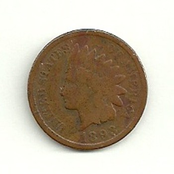 1893 Indian head Penny - US Coins