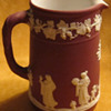 Wedgwood Crimson Jasperware Milk Pitcher "Rare Color"