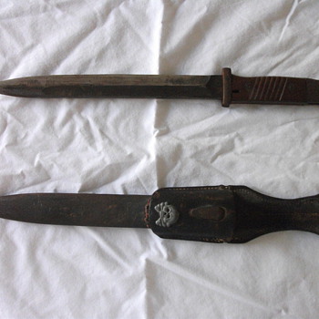 1944 German Mauser K98 Bayonet with Totenkopf Insignia - Military and Wartime