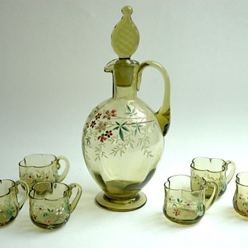 lovely liquor set probably by LEGRAS - Art Nouveau