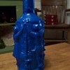 Blue bottle jar with ladies and men dancing