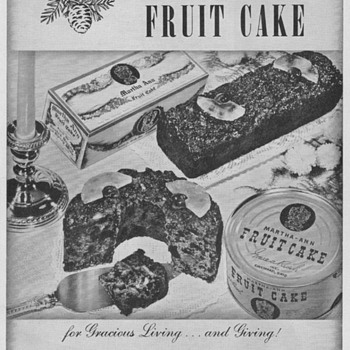 1950 Martha Ann Fruitcakes Advertisement - Advertising