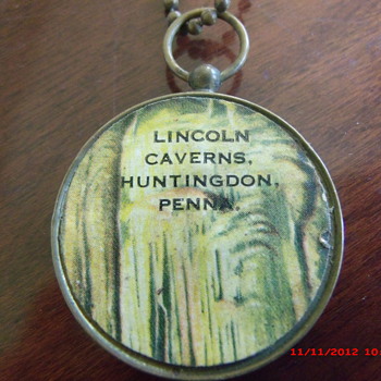 Old Lincoln Caverns Souvenir Compass from my Local History Collection