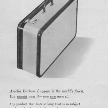 1950 Amelia Earhart Luggage Advertisement