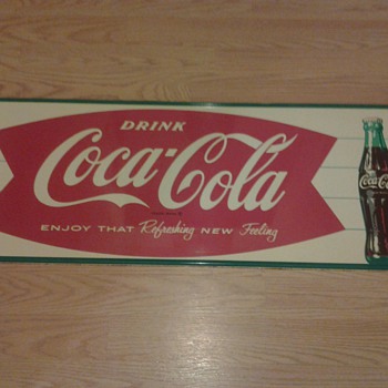  Coca Cola  "Enjoy That Refreshing New Feeling" Sign - Coca-Cola