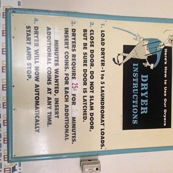 Tin laundry signs