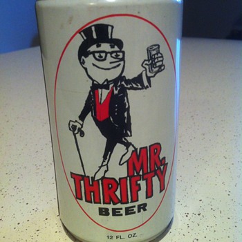 Mr. Thrifty Beer can - Breweriana