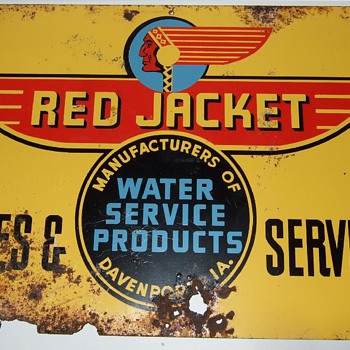 Red Jacket Advertising Sign. - Signs