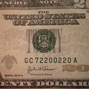 20 dollar bills - US Paper Money
