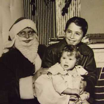 Xmas pic of my dad and his niece - Photographs