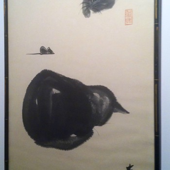 Chinese marks on my watercolor (print?)