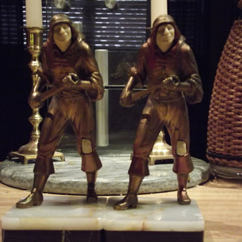 J B Hirsch Standing Pirate Bookends, 1932 - 33, Designed By J Ruhl