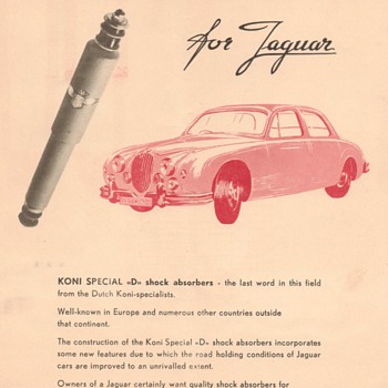 1958 Jaguar & Koni Shock Absorbers Advertisement