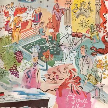 1954 - French Line Advertisement - Advertising