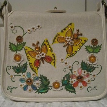 Vintage Enid Collins handbag. Butterflies