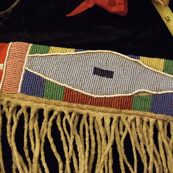 Beaded Original Rifle case from Buffalo hide WOW - Native American