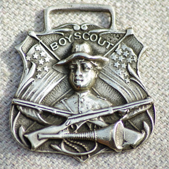 Vintage Sterling Silver Boy Scout Watch Fob - Pocket Watches