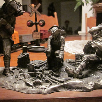 Vintage  Pewter Sculptures