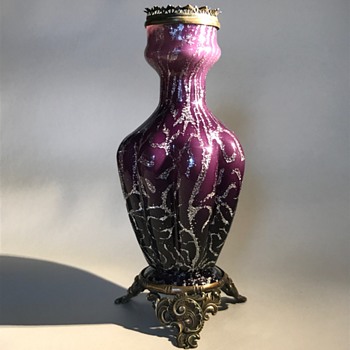 Harrach Amethyst Seaweed Vase - Art Glass
