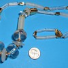Large Clear & Frosted Lucite Necklace Italy
