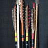OLD ARROWS WITH FEATHERS 