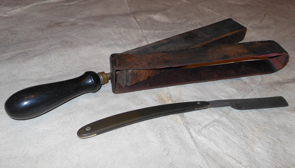 Possibly Antique Razor Strop (Or Strap) Wood and Leather Collectors Weekly