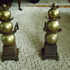 Fireplace brass andirons
