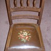 Really Neat "old" Oak Chair with plastic covered seat