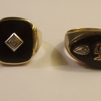 Vintage "Black Onyx" Rings from the 1950's