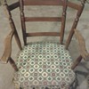 Wing back rocking chair. 