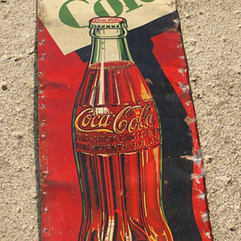 Vintage Coke Cola Sign   unusual shape