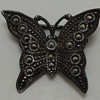 Art Deco Sterling Silver & Marcasite Butterfly Brooch