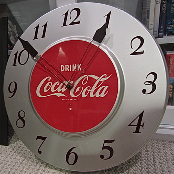 Coca Cola Silver 1950s Clock