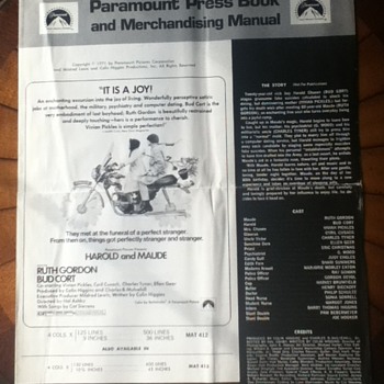 "Harold and Maude" Press Book - Movies