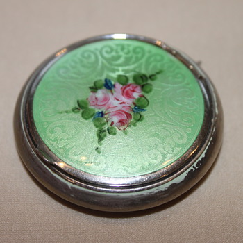 Vintage Enamel Compact - Accessories