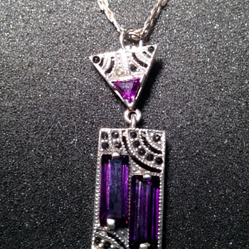 Art Deco Sterling Necklace - Art Deco