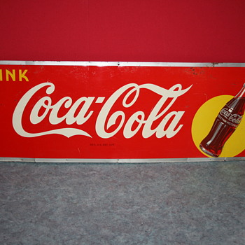 coca cola tin sign - Coca-Cola