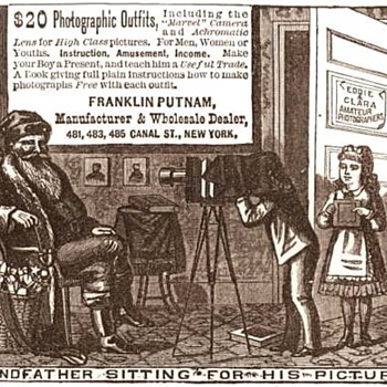 Santa In 1880s Vintage Camera Advertising