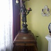 Antique lamp picked in Vermont...I love it, don't know much about her, or the artist. I did rewire it