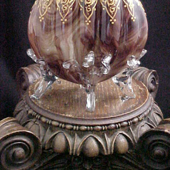 Loetz CARNEOL Hand Painted Enamel Art Glass PILLOW Vase  - Art Glass