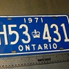 Ontario License Plates 1971,1972