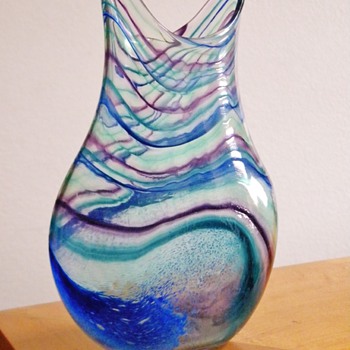 JULIA DONNELLY / Siddy Langley Studio Glass Vase Signed 1997 Sean :0 - Art Glass