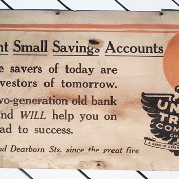 Union Trust Bank Cardboard Sign - Signs