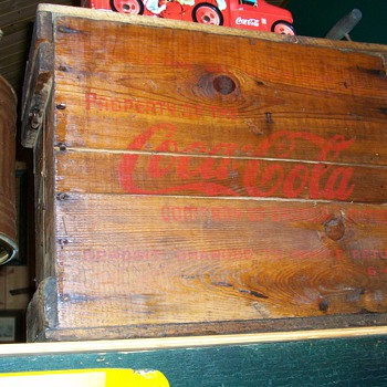 my nice coca cola crate and picture  some of my collection - Coca-Cola