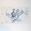 UNUSUAL INK DRAWING AND CHINESE SCREEN PRINT  