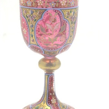 cranberry wine goblets - Art Glass