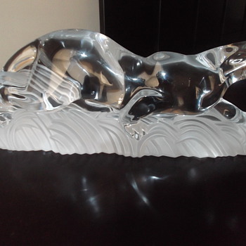 Vintage Lenox jaguar crystal figurine