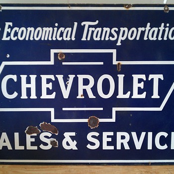 Chevrolet 1930's Porcelain Sign