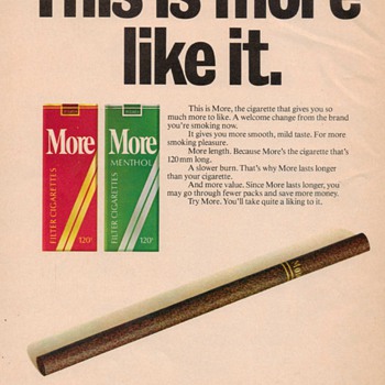 1978 - More Cigarettes Advertisement