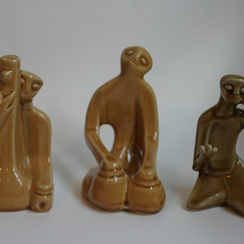 Alien Ceramic Figurine - Art Pottery